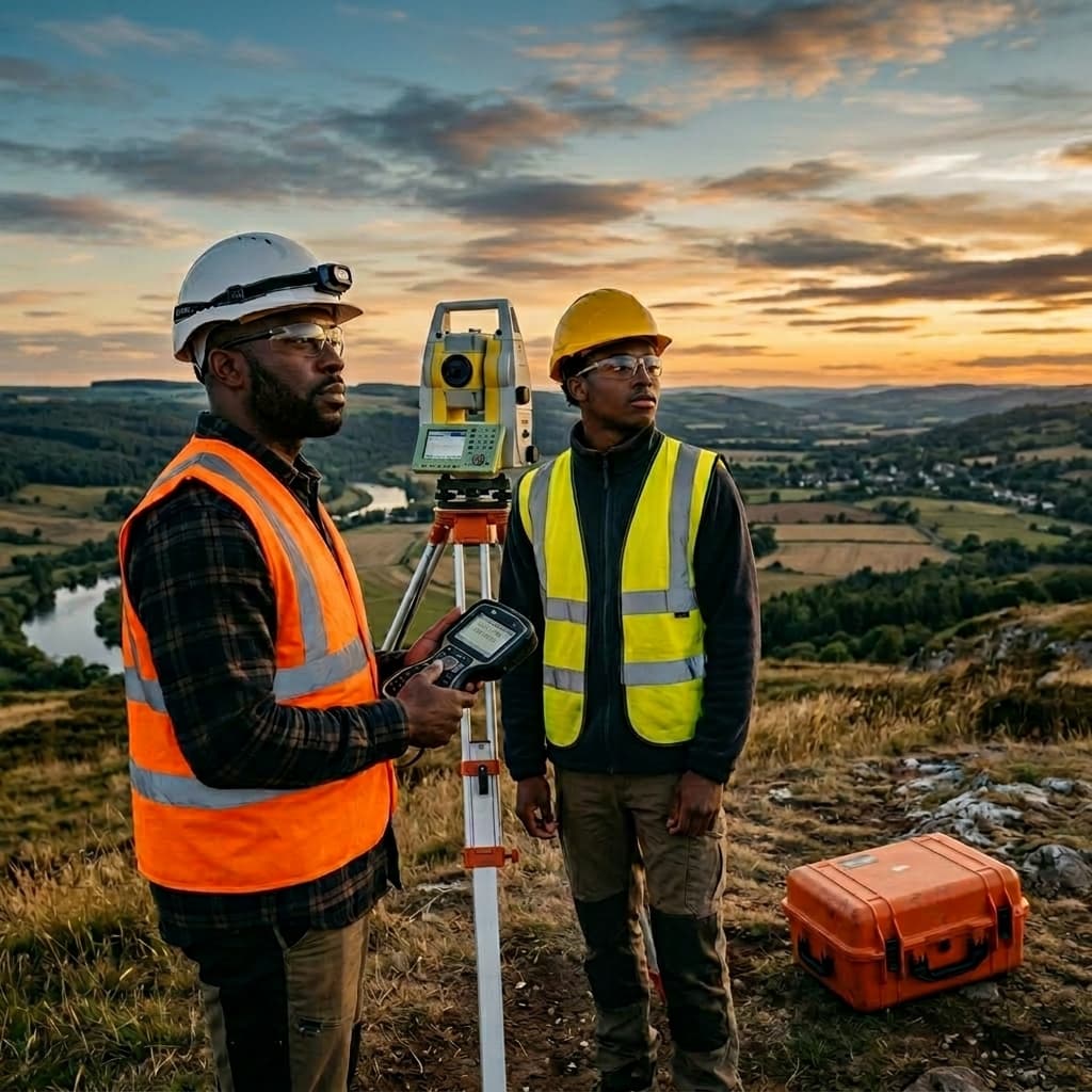 Geospiral surveyors at work in the field