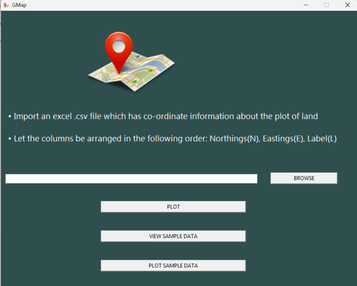 Gmap coordinate converter interface